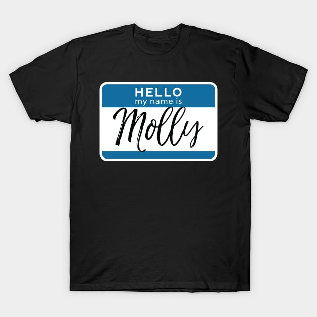 Molly Personalized Name Tag Woman Girl First Last Name Birthday T-Shirt by Shirtsurf